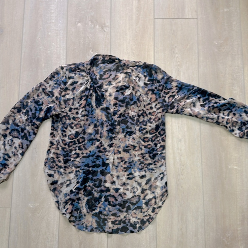 Olivaceous Leopard Shift Top